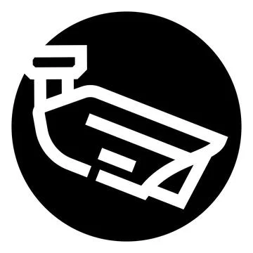 Security camera system icon providing surveillance and protection 스톡 일러스트