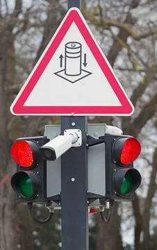 Security camera with traffic light Stock Photos