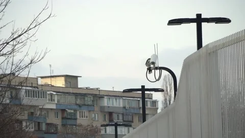 Security camera on the Us American Embassy Kyiv, Ukraine. 動画素材 169100808