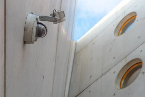 Security camera on wall Stock Photos
