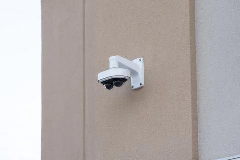 Security camera on the wall Stock Photos