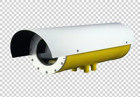 Security camera on white background (clipping path ) 스톡 사진