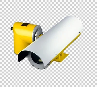 Security camera on white background (clipping path ) Stock Photos