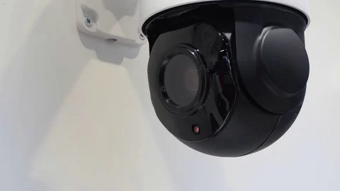 Security camera on white wall Видео 74119223