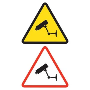 Security camera zone banners on a white background Stock Illustration