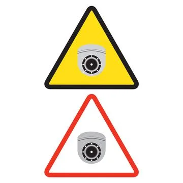 Security camera zone banners on a white background Illustrazione stock
