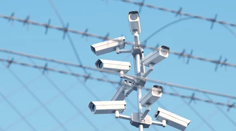 Security Cameras cctv safety control privacy Stock Footage 42103627