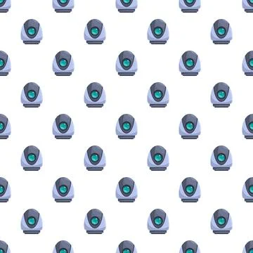 Security cameras forming seamless surveillance technology pattern Illustrazione stock