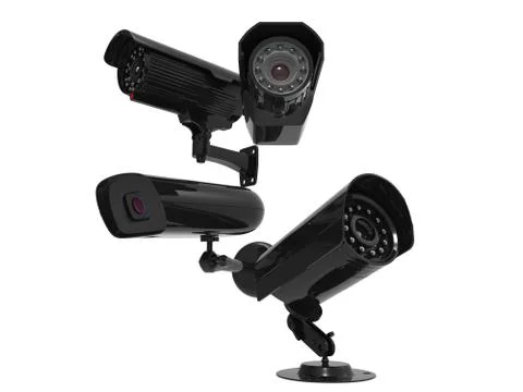 Security cameras - four different models Stock Illustration