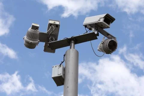 Security cameras Illustrazione stock