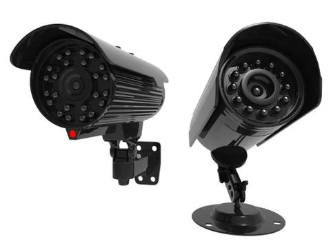 Security cameras with night vision Stock Illustration