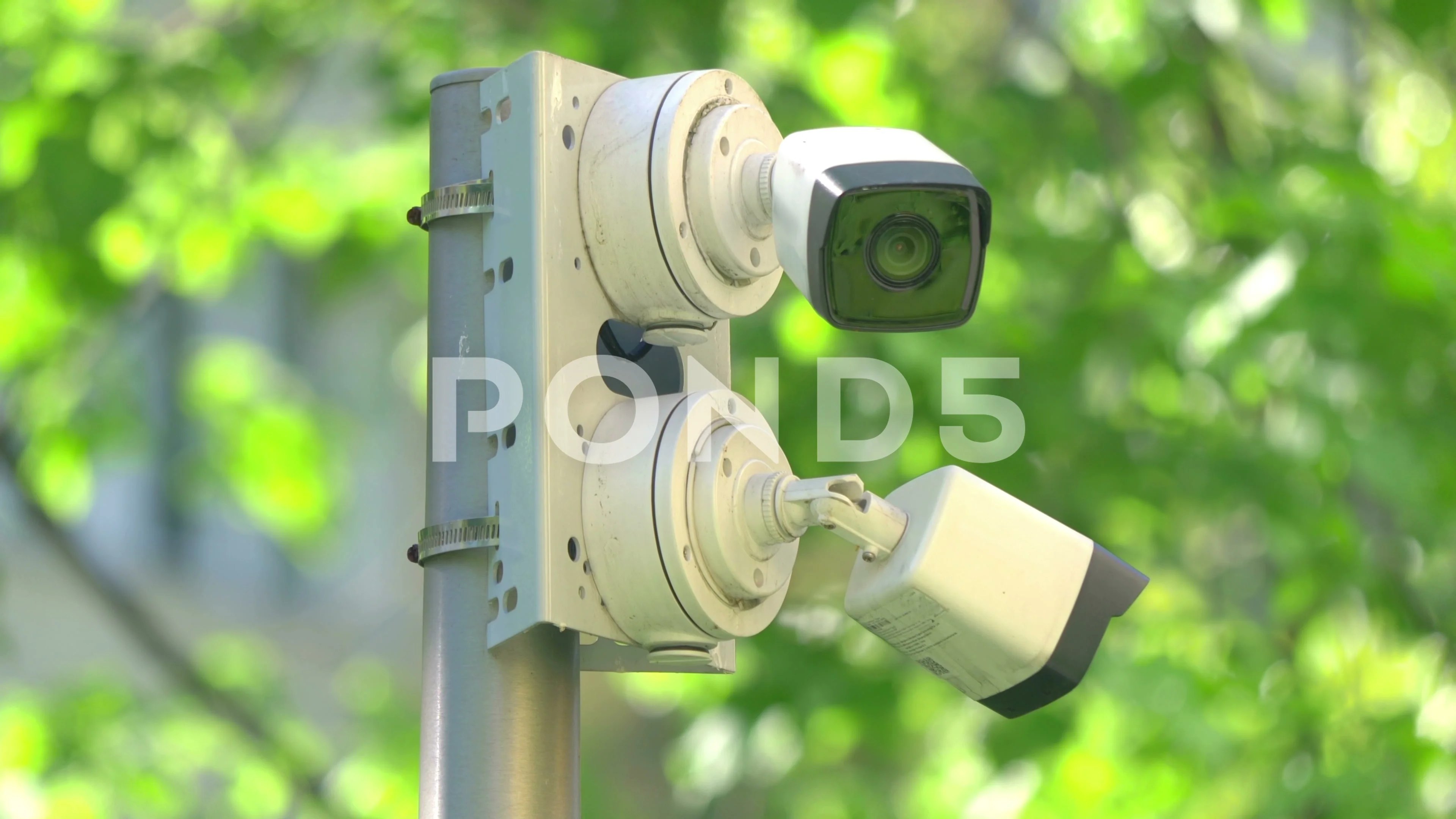 video camera on a pole