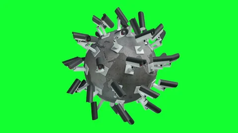 Security cameras watching all over the world. Stock Footage 35891528