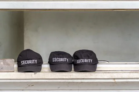 Security caps in a row Stock Photos