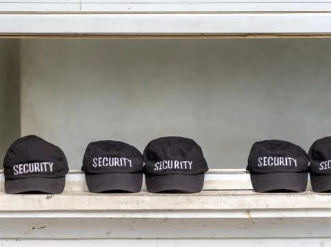 Security caps in a row Stock Photos