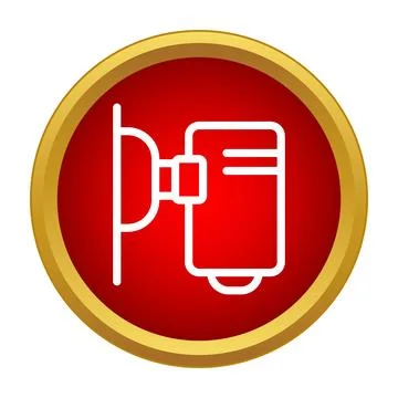 Security cctv camera icon for home surveillance Stock Illustration