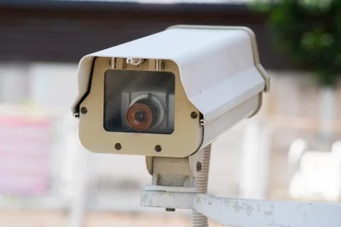 Security CCTV camera Private property protection Stock Photos