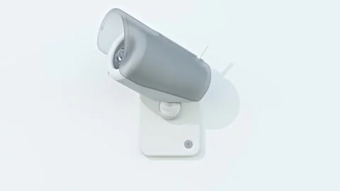 Security CCTV camera. Scan the area for surveillance purposes. Video stock 269458398