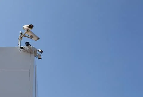 Security cctv cameras. Foto stock