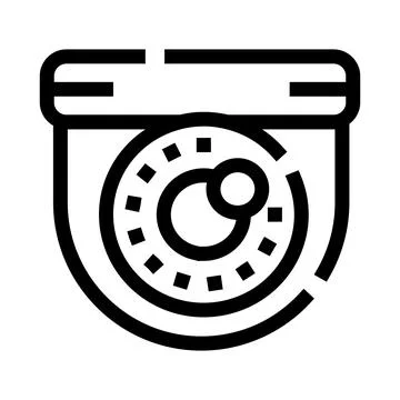 Security cctv dome camera icon for surveillance Stock Illustration