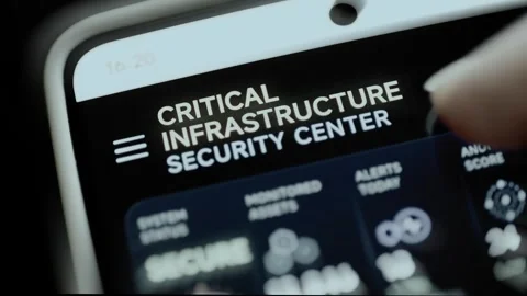 Security center dashboard shows secure status Stock Footage 343362691