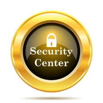 Security center icon. internet button on white background.. Stock Illustration