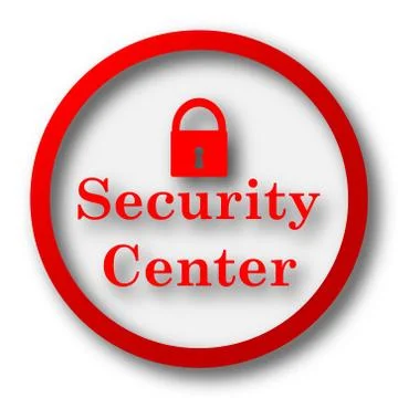 Security center icon. Internet button on white  background.. Stock Illustration