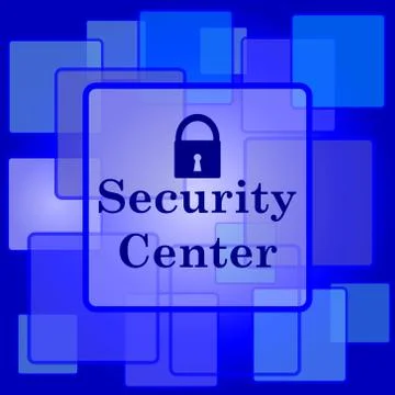 Security center icon. Internet button on abstract background.. Stock Illustration
