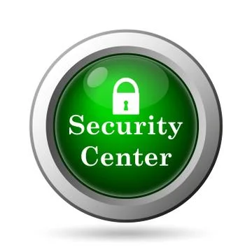 Security center icon. Internet button on white background. Illustrazione stock