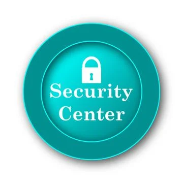 Security center icon. Internet button on white background. Illustrazione stock