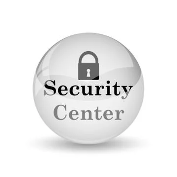 Security center icon. Internet button on white background. Stock Illustration