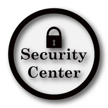Security center icon. Internet button on white background.. Stock Illustration