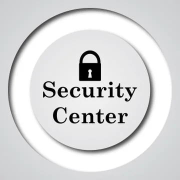 Security center icon. Internet button on white background.. Stock Illustration