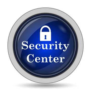 Security center icon. Internet button on white background.. Illustrazione stock