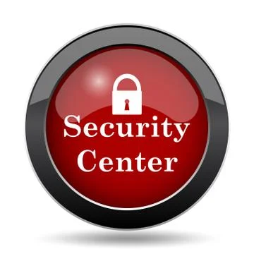 Security center icon. Internet button on white background.. Illustrazione stock