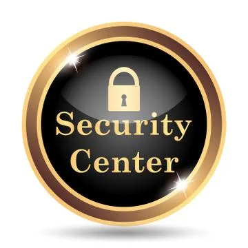 Security center icon. Internet button on white background.. Stock Illustration
