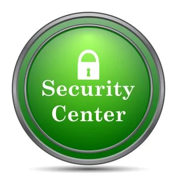 Security center icon. Internet button on white background.. Illustrazione stock