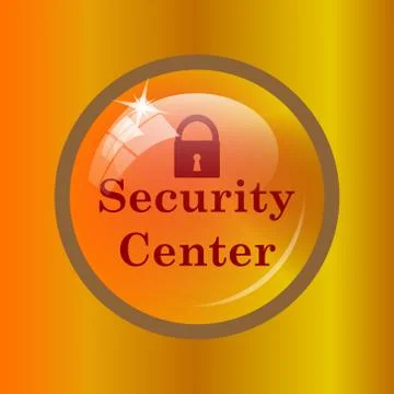 Security center icon. Internet button on colored background. . Stock Illustration