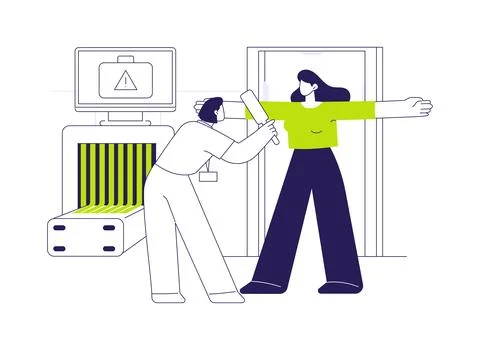 Security check abstract concept vector illustration. 스톡 일러스트