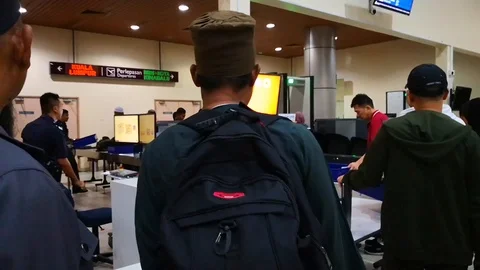 Security check on airport Stock Footage 107192508