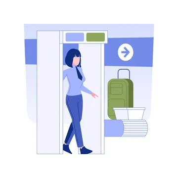 Security check isolated concept vector illustration. Stock Illustration