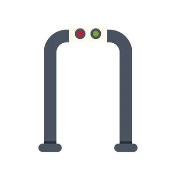 Security check metal detector gateway scanning passengers 스톡 일러스트