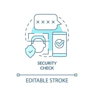 Security check turquoise concept icon イラスト素材