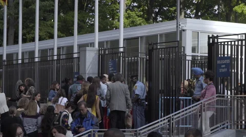 Security check, The United Nations Video stock 68538227