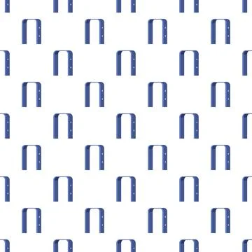Security checkpoint metal detector portal seamless pattern 스톡 일러스트