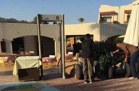 Security Checkpoints At Hotels In Naama Bay In Sharm El Sheik Which Are Largely  Stock Photos