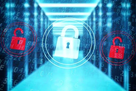 Security closed padlock Stock Photos