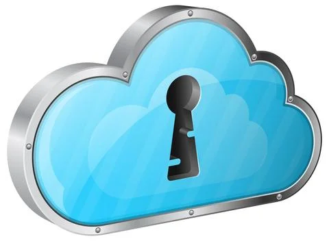 Security Cloud Computing Concept Ilustração Stock