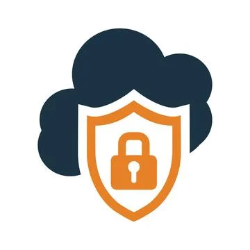 Security, Cloud protection icon. Simple editable vector graphics. Stock Illustration
