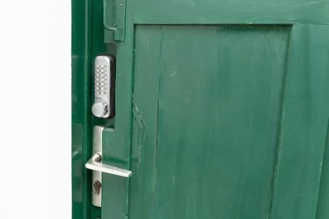 Security code combination to unlock the door lock Stock Photos
